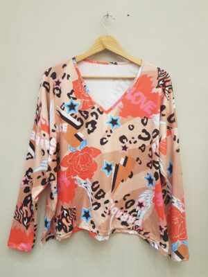 REMERA SUBLIMADA ESCOTE V M/LARGA (ROJO)